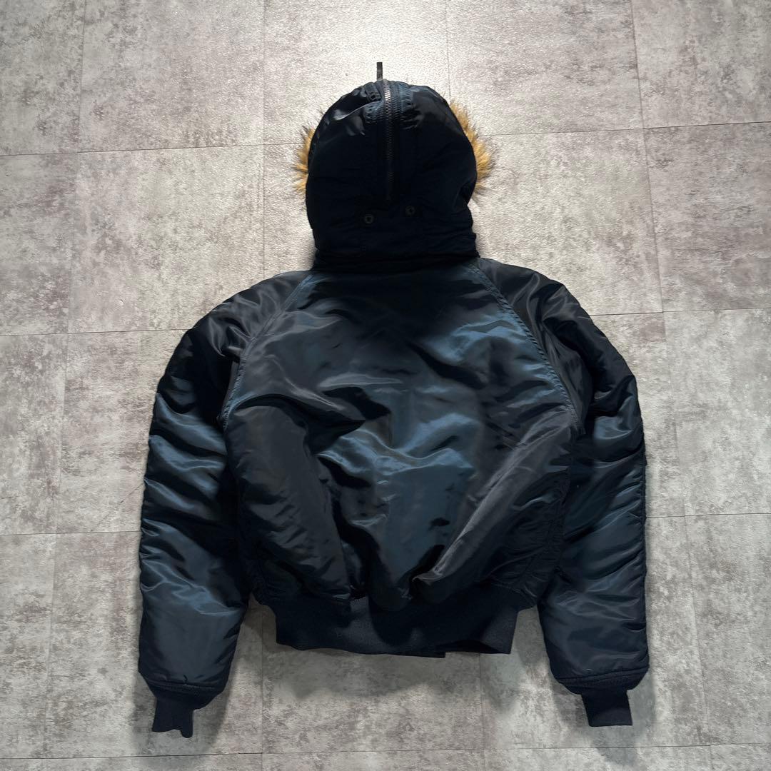 極美品　alpha n2b flight jacket 短丈　ネイビー　紺色