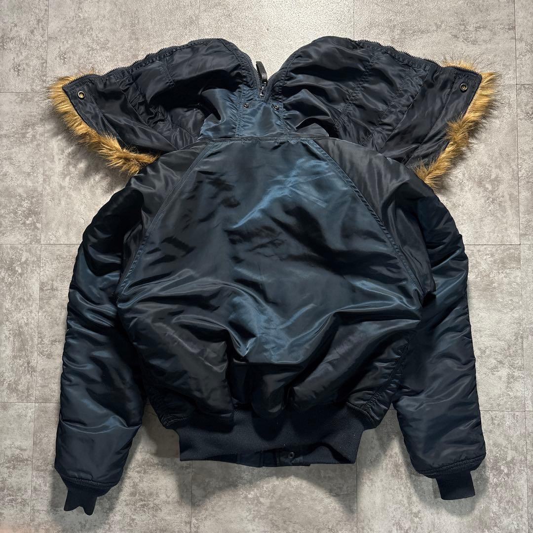 極美品　alpha n2b flight jacket 短丈　ネイビー　紺色
