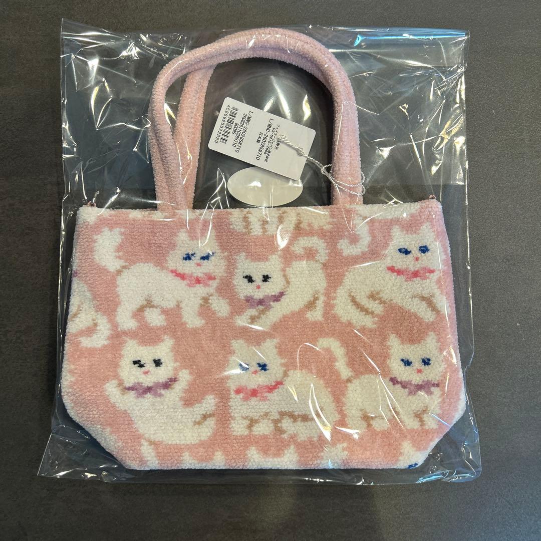 フェイラー　ラブラリー　モフモフネコチャン　バッグ　ピンク