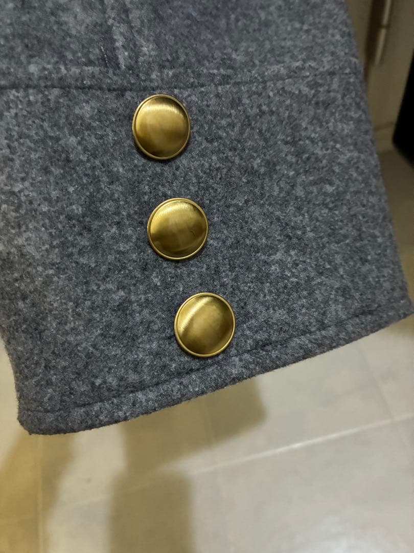 SHIPS ウール ライク ジャージー メルトン 2WAY Pコート