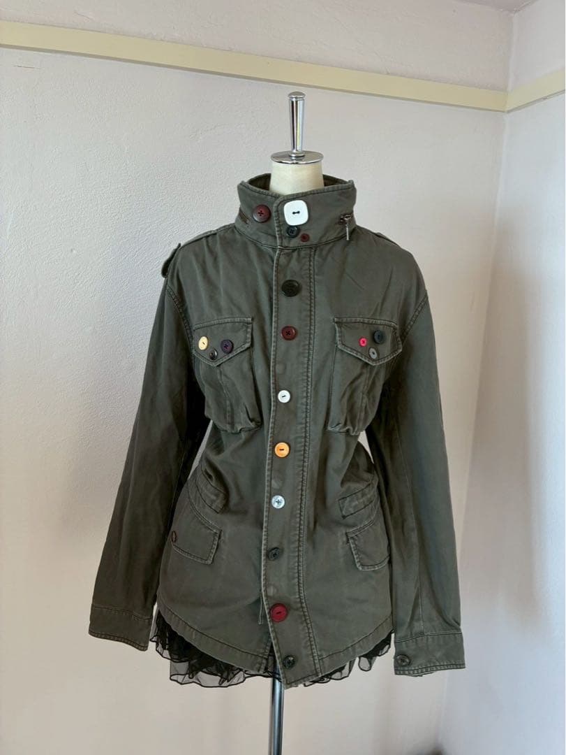 激レア✴︎y2kボタン再構築　ミリタリーライダース　平成ギャル　ストリートNANA