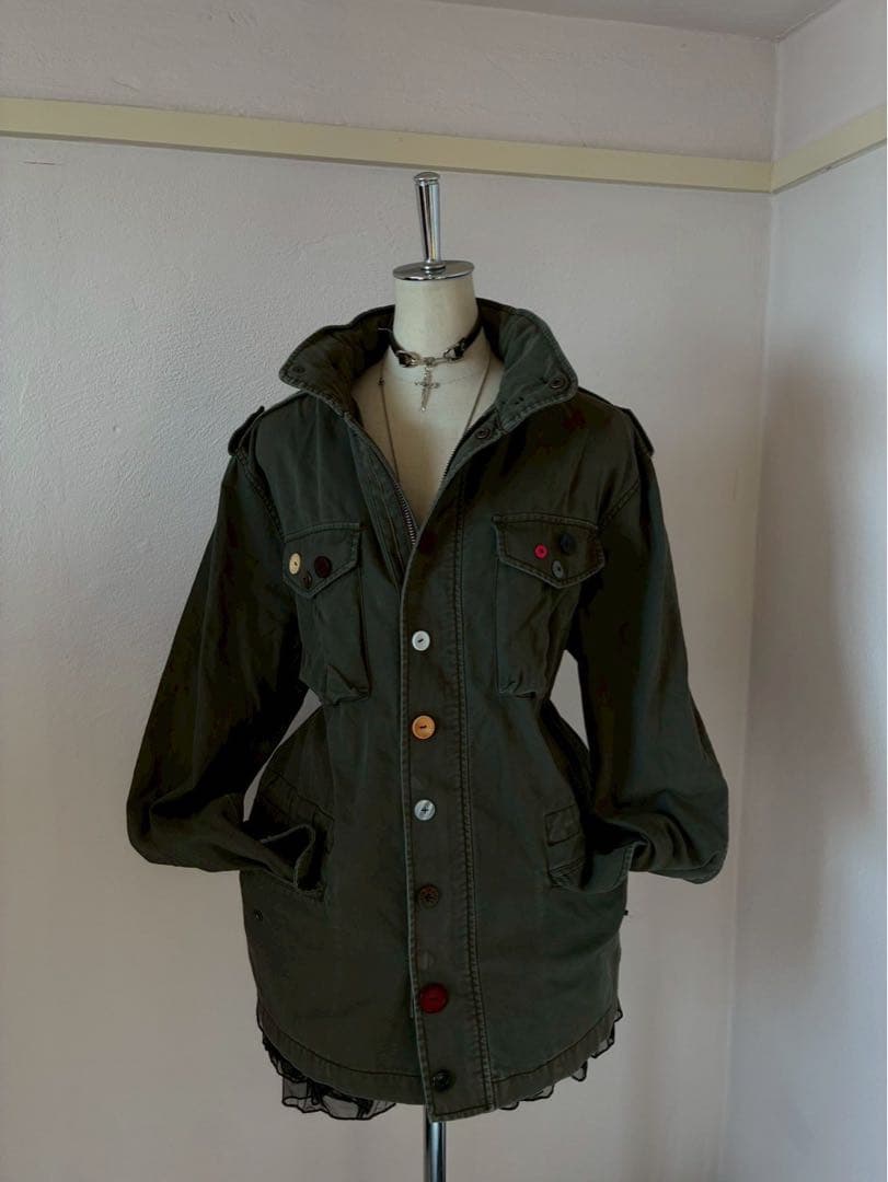 激レア✴︎y2kボタン再構築　ミリタリーライダース　平成ギャル　ストリートNANA