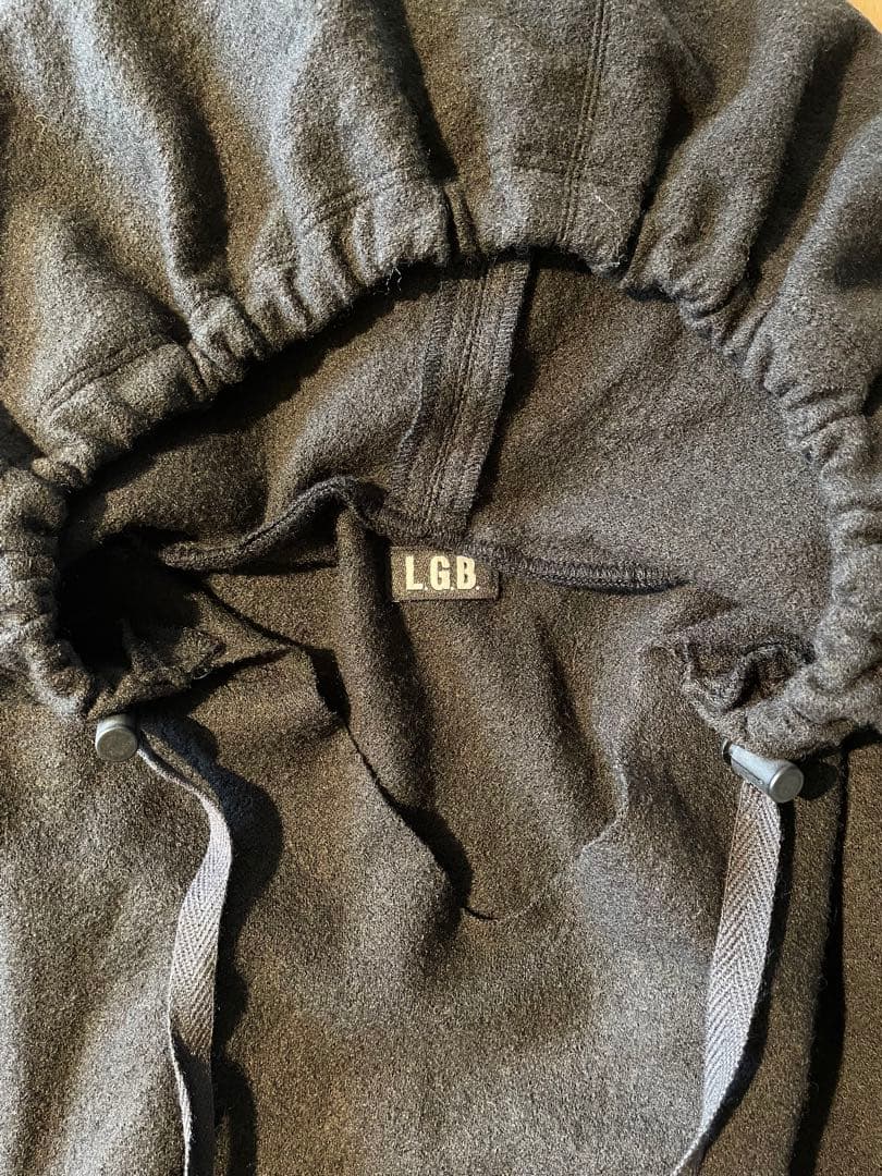 ルグランブルー　ポンチョ　LGB　フード　ウール100%　Y2K グランジ