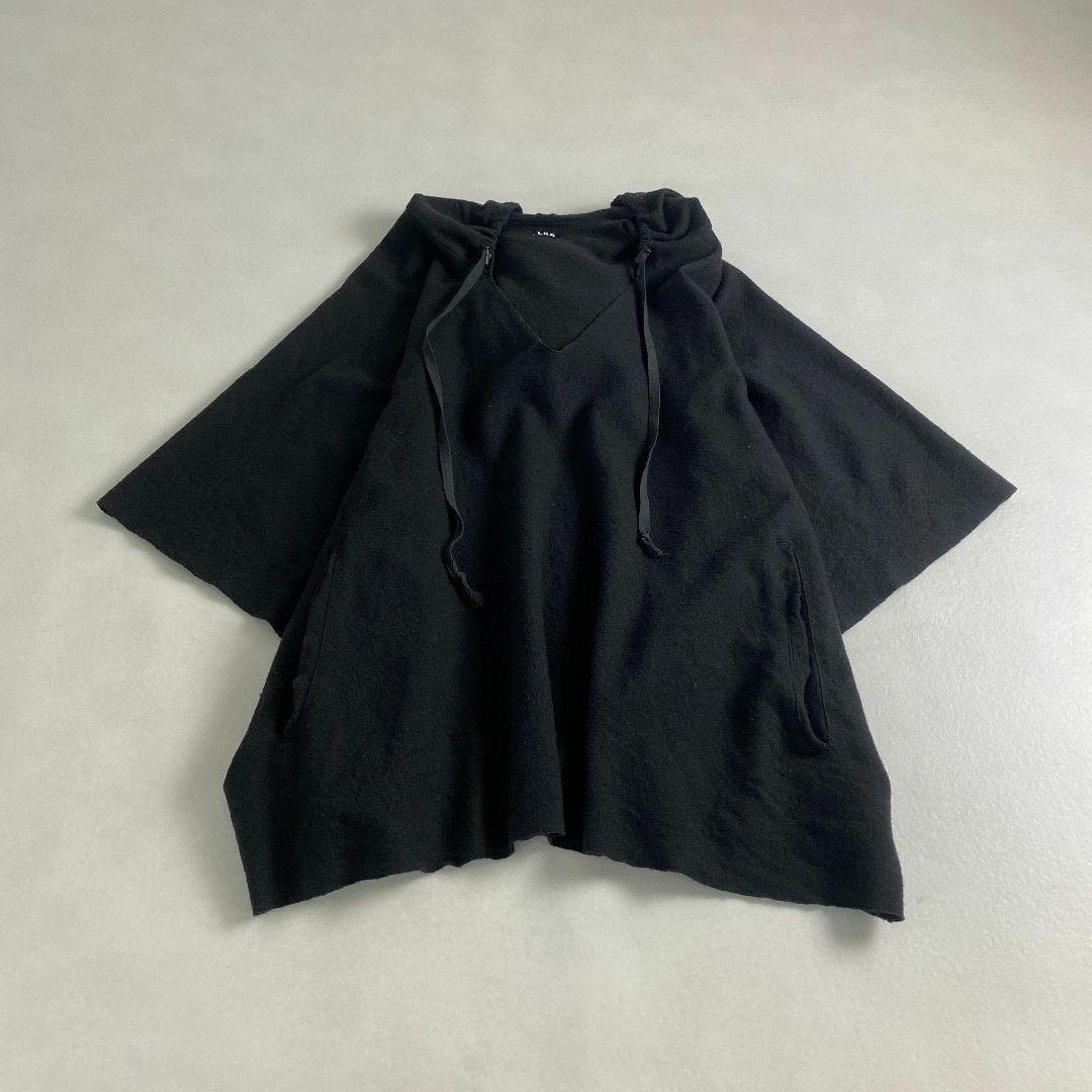 ルグランブルー　ポンチョ　LGB　フード　ウール100%　Y2K グランジ