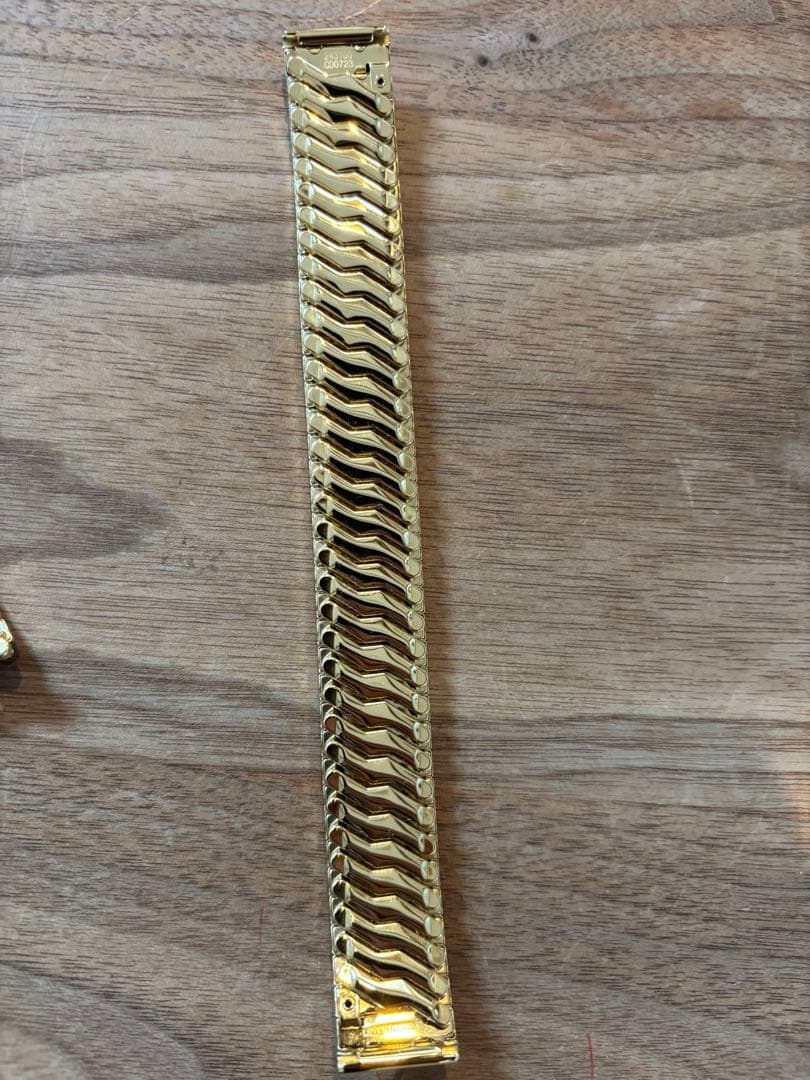 ハミルトン ベンチュラ 純正 蛇腹ベルト 17㎜ ゴールド 腕時計 伸縮バンド