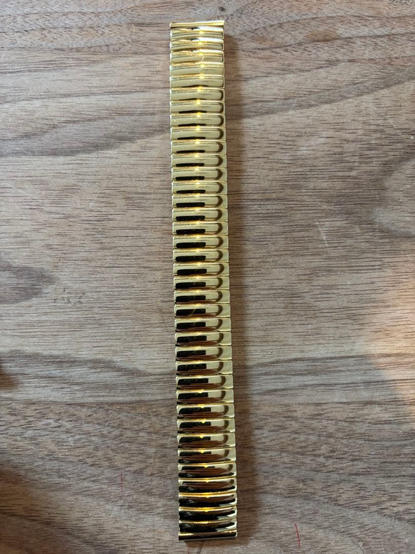 ハミルトン ベンチュラ 純正 蛇腹ベルト 17㎜ ゴールド 腕時計 伸縮バンド