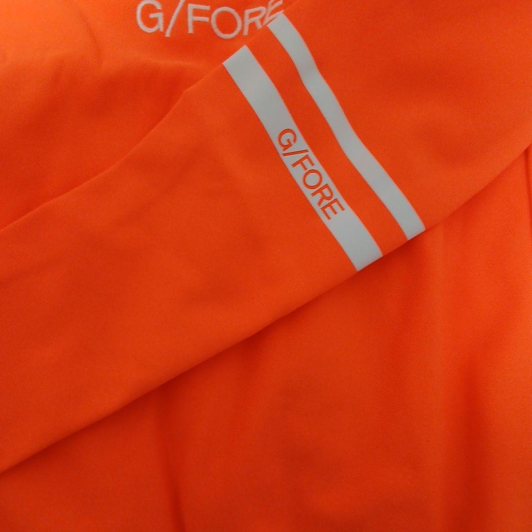 G/FORE ジーフォアのモックネック 長袖シャツ 蛍光オレンジ