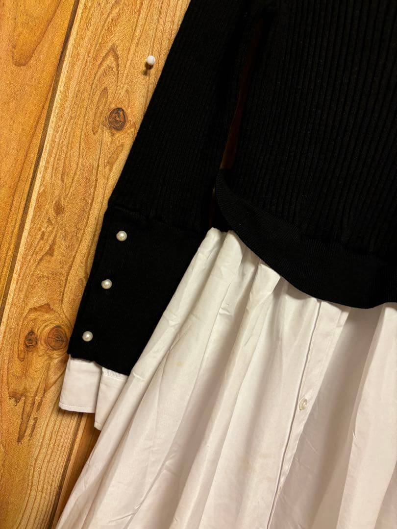 poke　　jenne バックパール大人フレンチドッキングワンピース　M