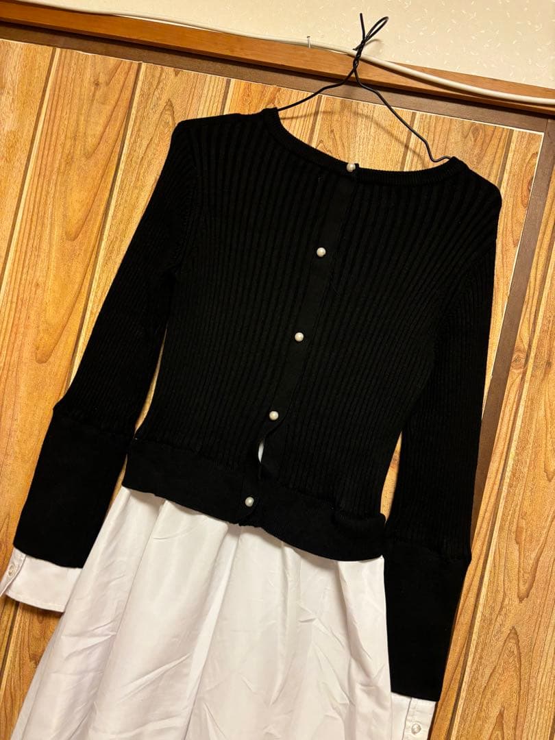 poke　　jenne バックパール大人フレンチドッキングワンピース　M