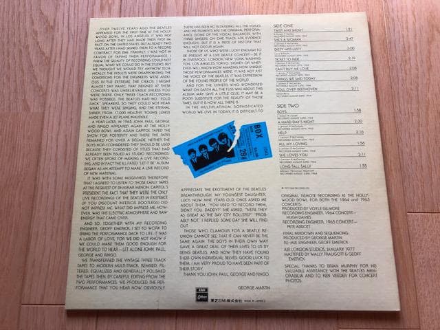 ビートルズ スーパーライヴ！ LP 帯付 ☆EAS-80830 d758y81☆