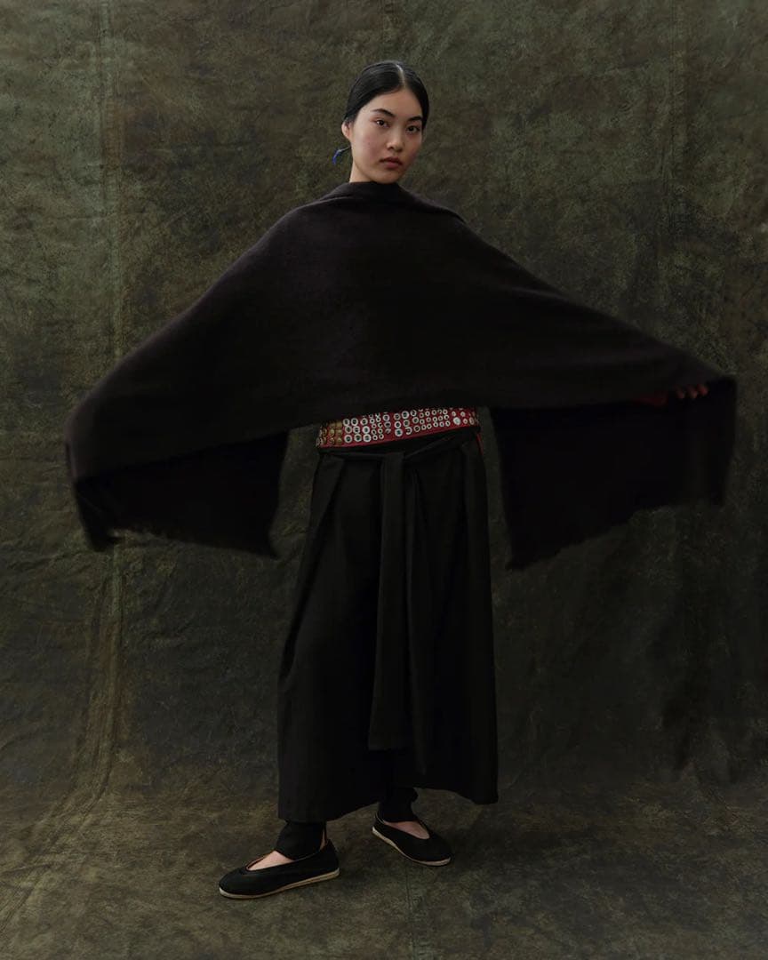 Norlha NOMAD SCARF ヤクウール 大判ストール ネイビー ノラ