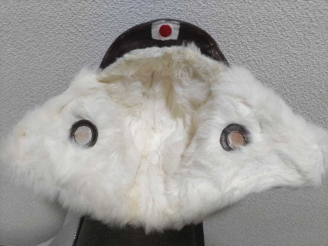 日本海軍　航空隊　飛行帽　複製品　マフラー（代用品）付き