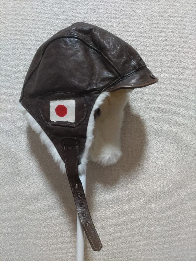 日本海軍　航空隊　飛行帽　複製品　マフラー（代用品）付き