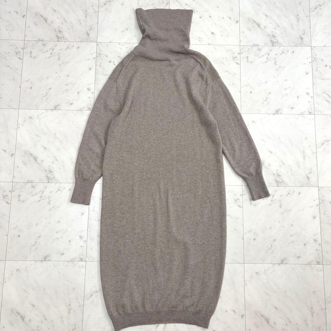 美品 ダーマコレクション カシミヤ100%タートルネック ニットワンピース ML