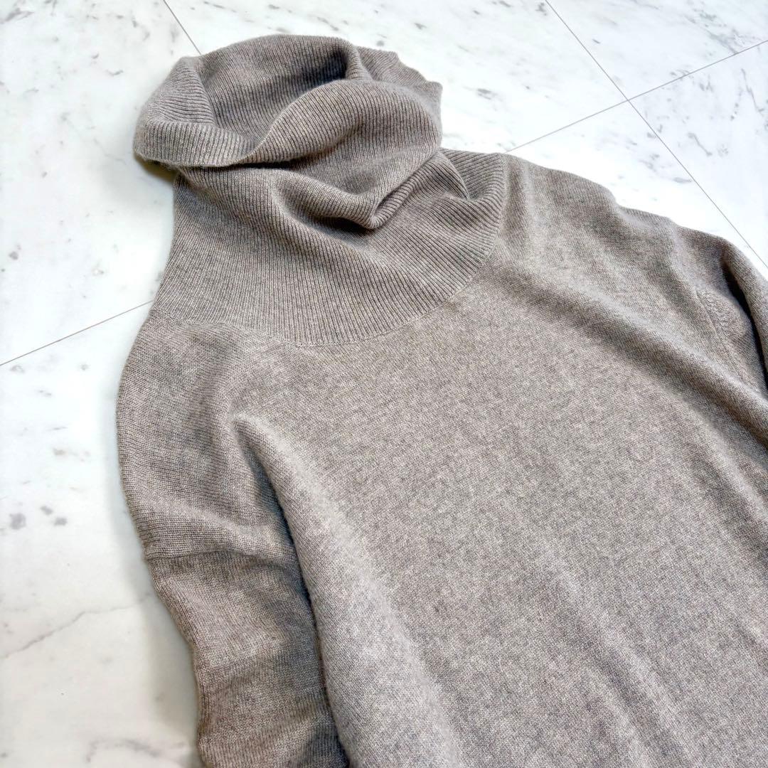 美品 ダーマコレクション カシミヤ100%タートルネック ニットワンピース ML