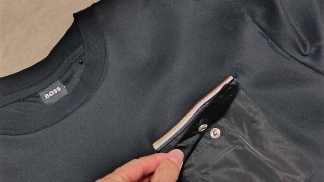 BOSS フラップポケット Tシャツ 黒 試着のみ超美品 Lサイズ