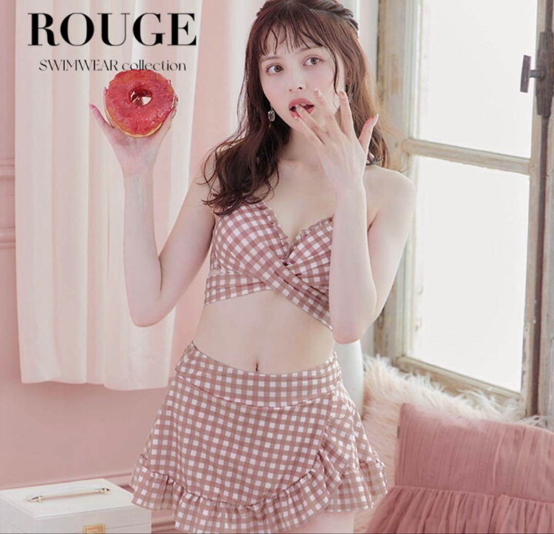 ROUGE セパレート水着 ピンク・チェック柄