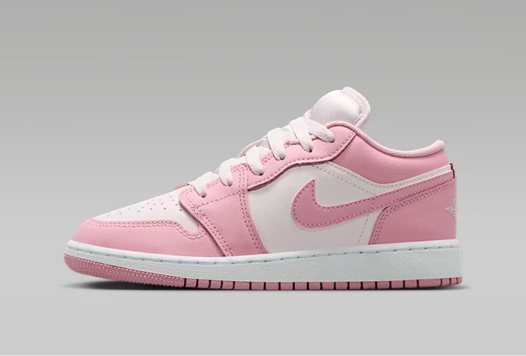 限定【新品】NIKE GS AIR JORDAN1 LOW　ホワイト　ピンク