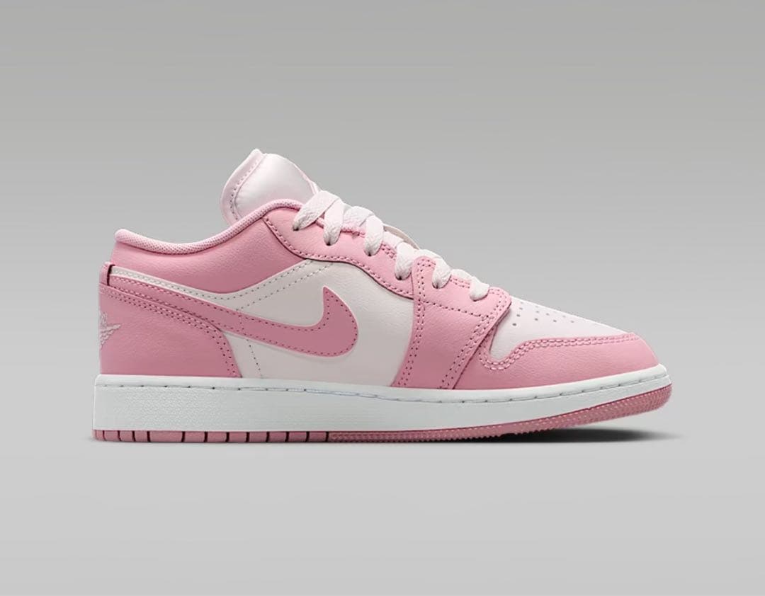 限定【新品】NIKE GS AIR JORDAN1 LOW　ホワイト　ピンク