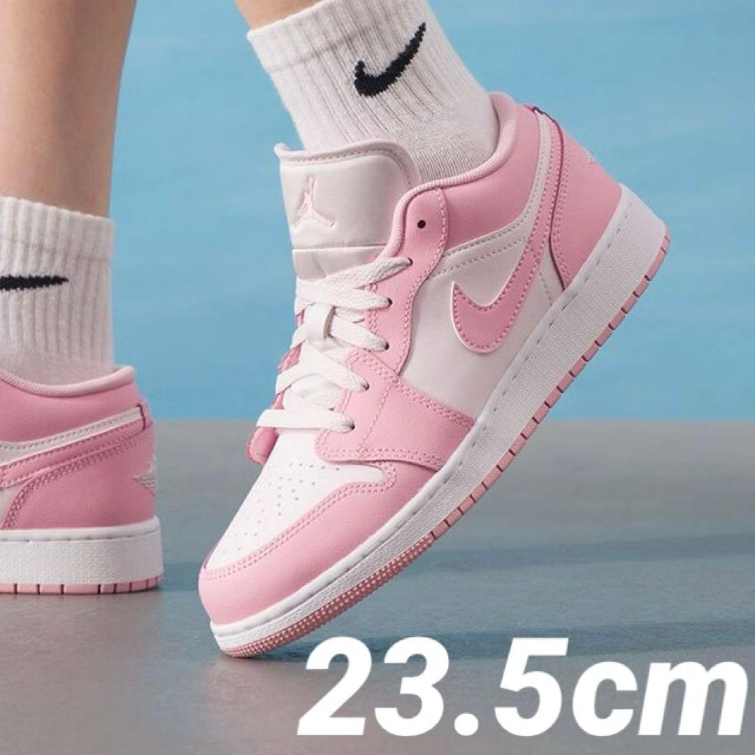 限定【新品】NIKE GS AIR JORDAN1 LOW　ホワイト　ピンク
