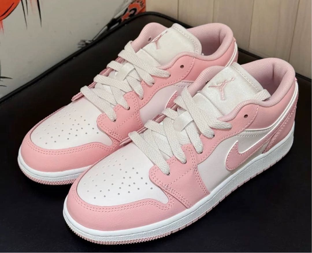 限定【新品】NIKE GS AIR JORDAN1 LOW　ホワイト　ピンク