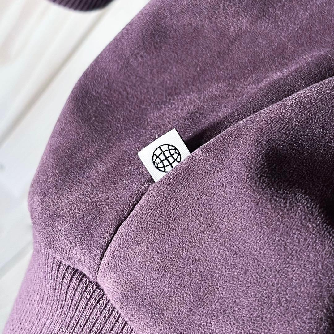 【極美品 レディース XL】アディダス 刺繍ロゴ スウェード トラックトップ.