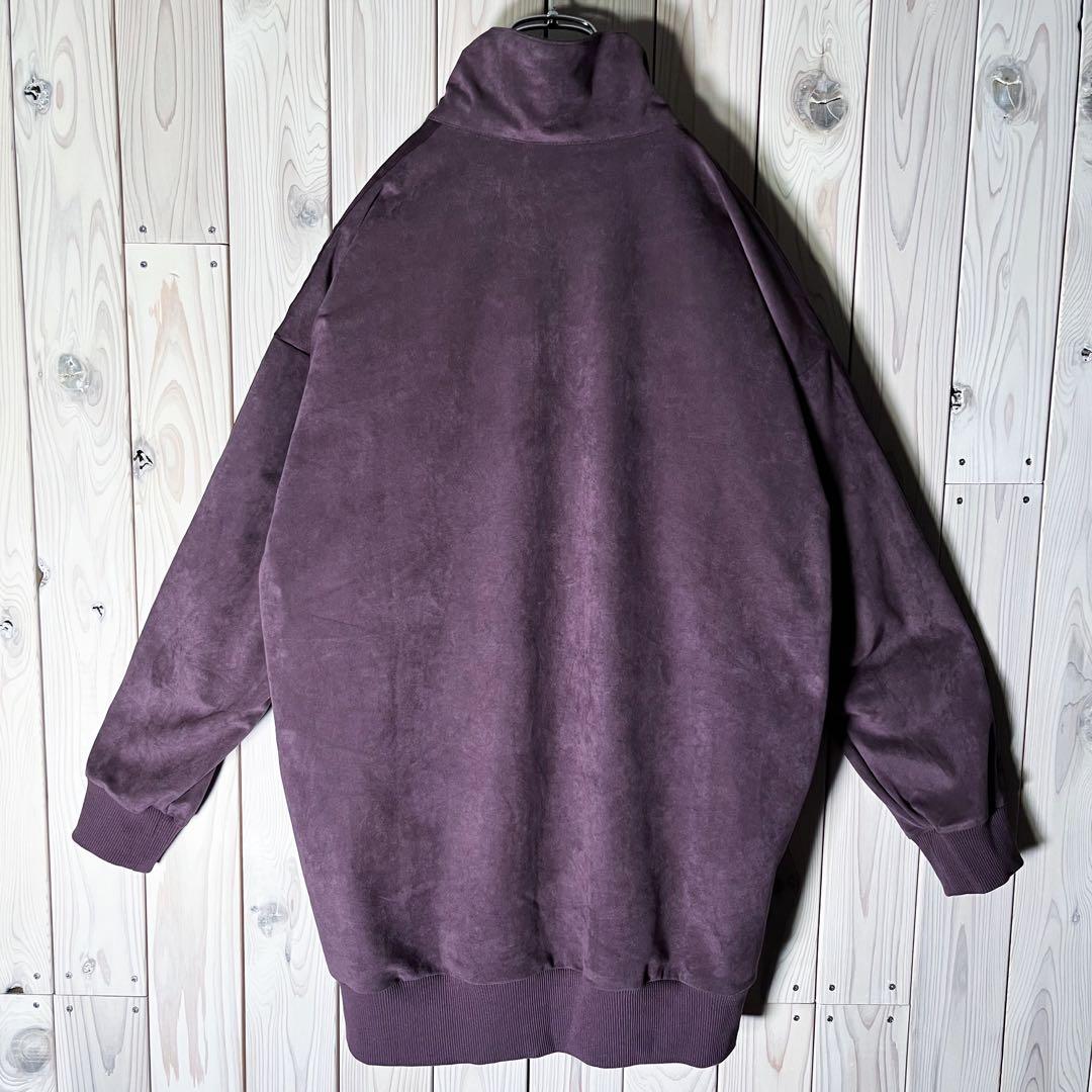 【極美品 レディース XL】アディダス 刺繍ロゴ スウェード トラックトップ.