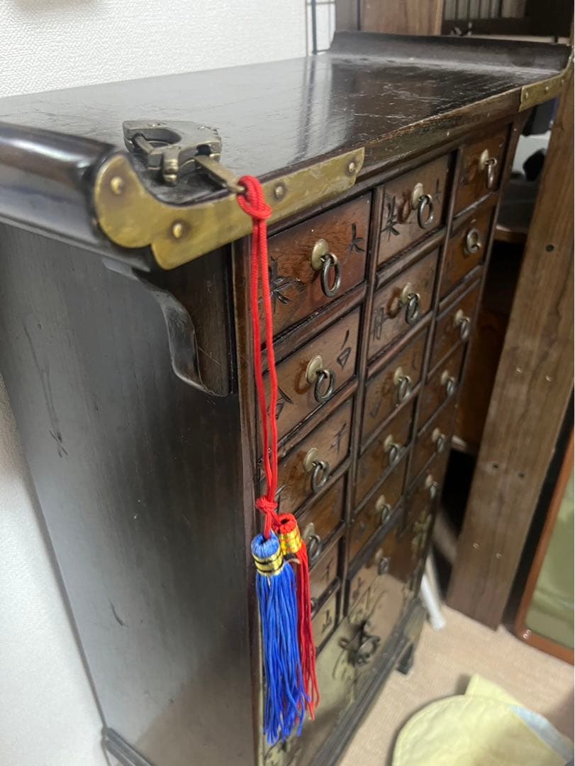 送料込み　薬箪笥　アンティーク家具　李朝
