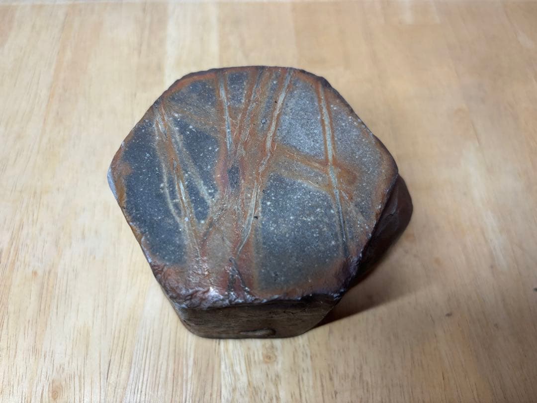 ㊻備前焼 宝瓶 登り窯 梅 うめ ウメ 6角 手びねり 急須