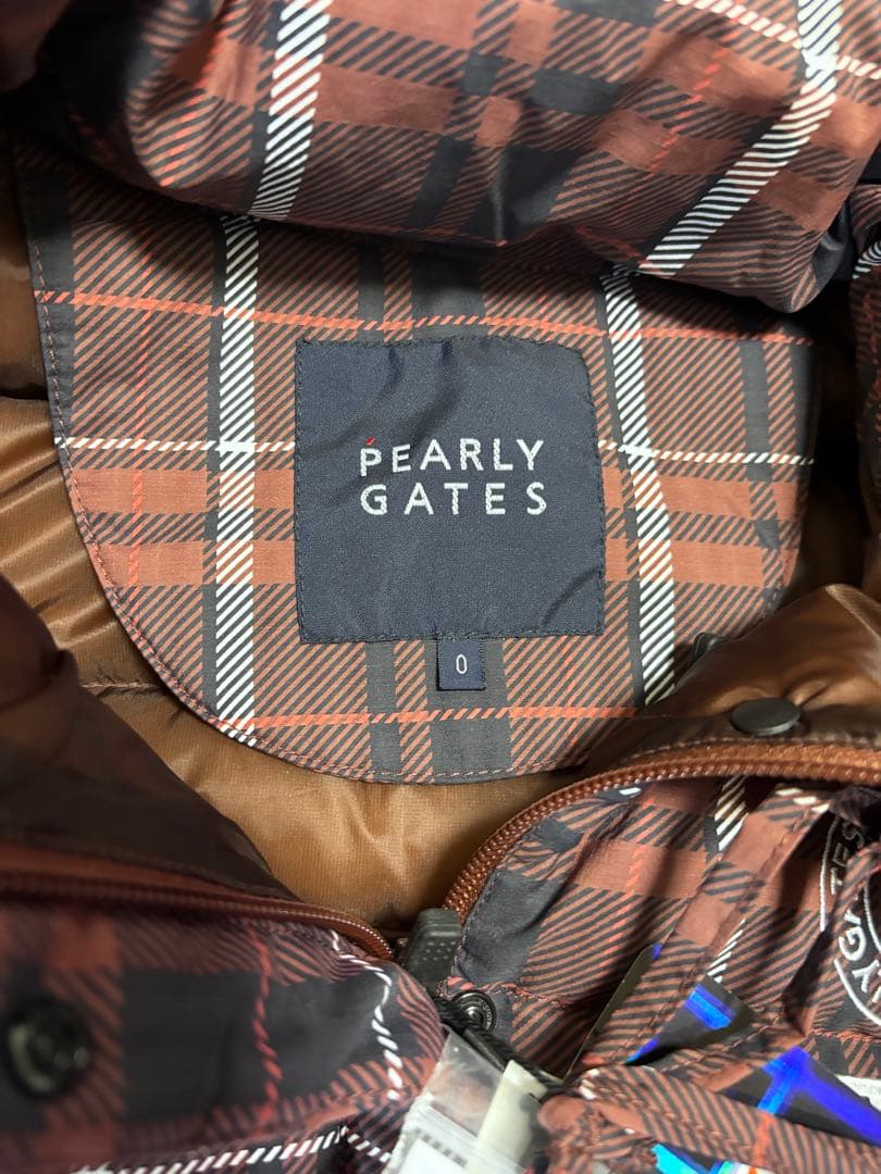 パーリーゲイツ　2WAYダウンジャケット レディース　サイズ0 チェック柄