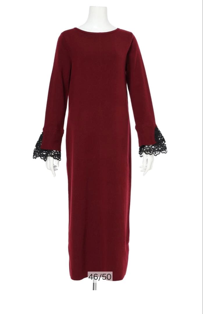 arpagestory袖口レースニットワンピースアルページュストーリー