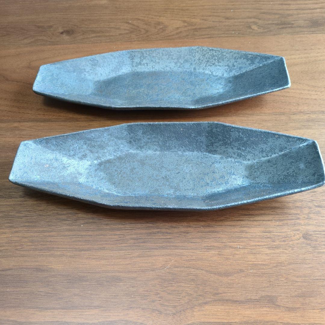 安福由美子さん　皿　中　2枚