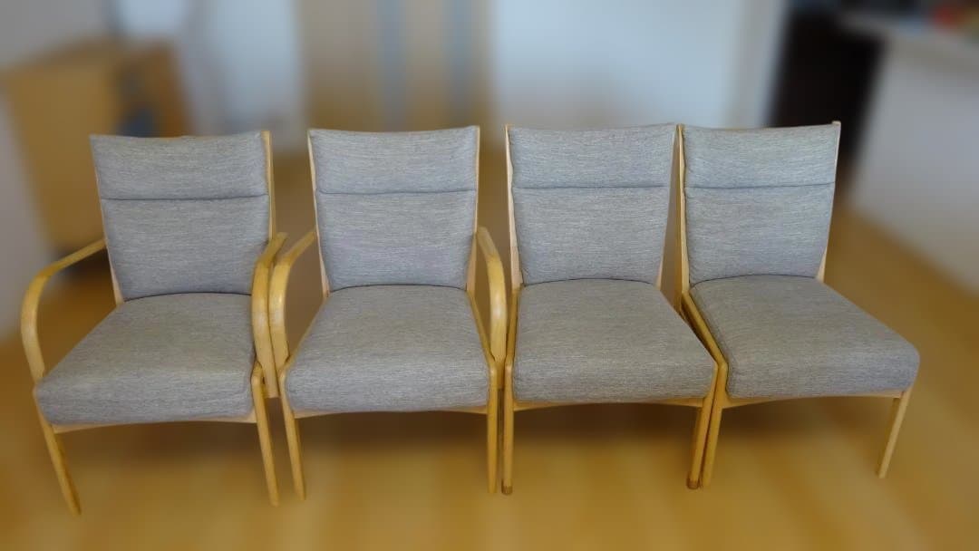 4.ソファのような座り心地(ニトリ C-27肘付き2脚+肘なし２脚）4脚セット