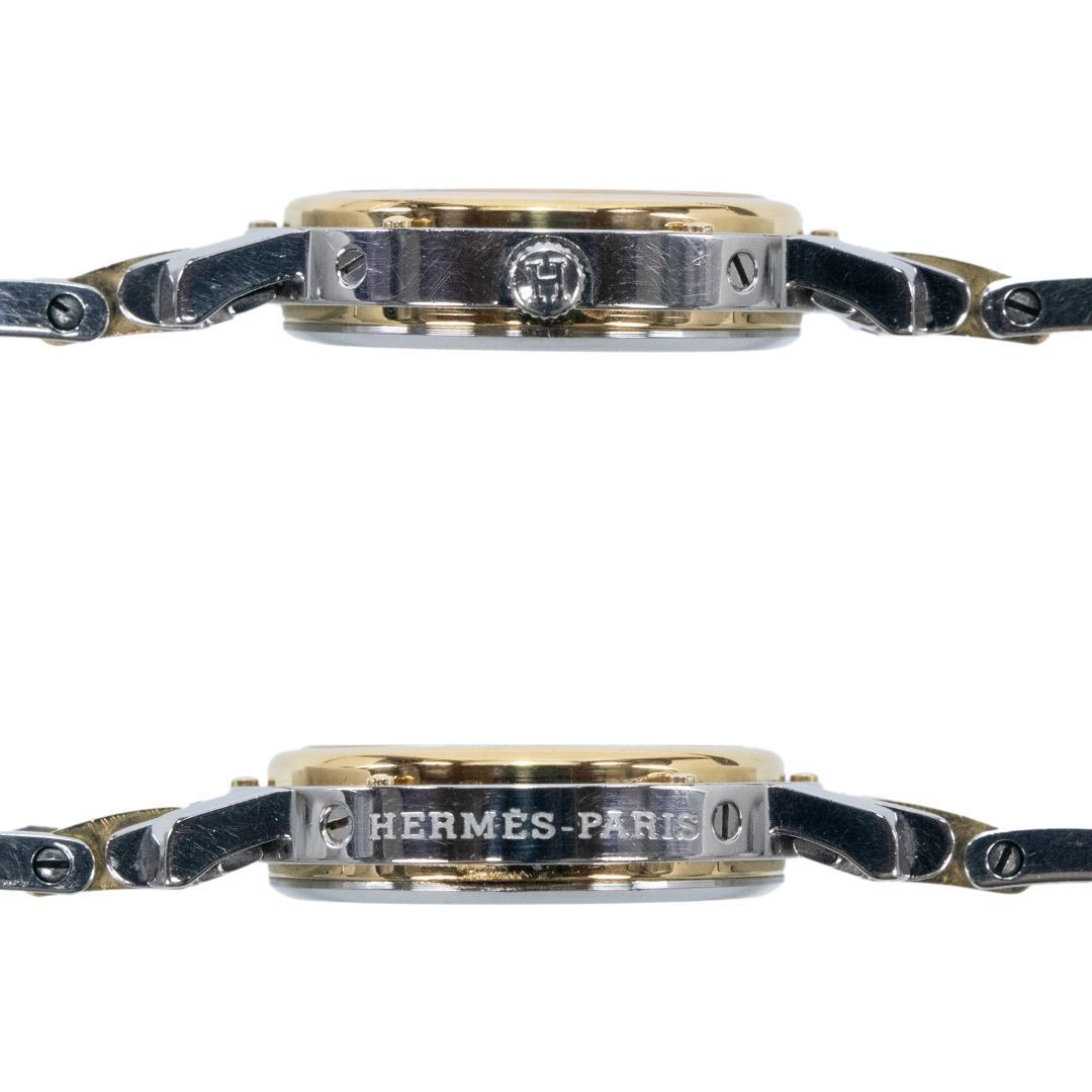 エルメス 腕時計 3針 レディース クリッパー CL3.240 白 H文字ベルト