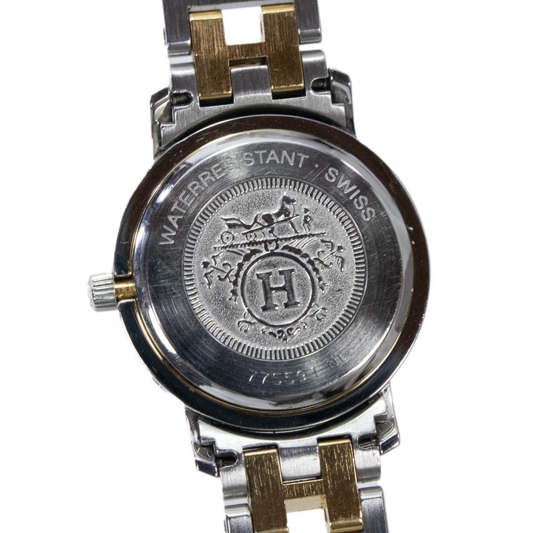 エルメス 腕時計 3針 レディース クリッパー CL3.240 白 H文字ベルト