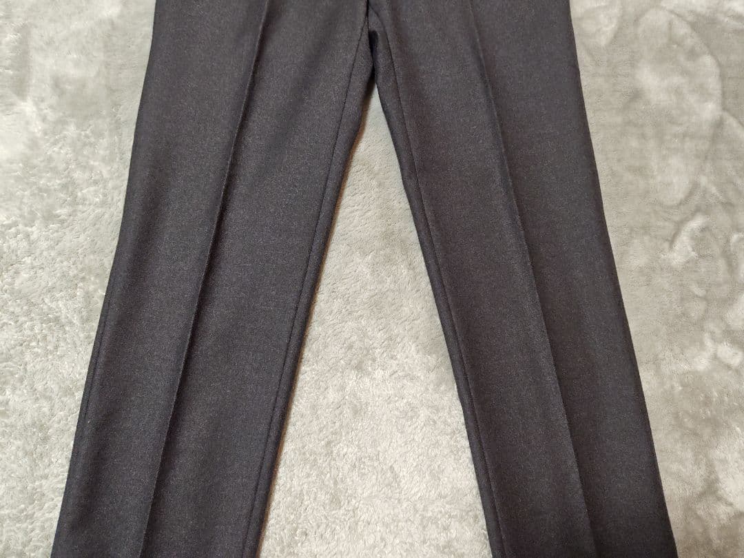 INCOTEX SUPER100'sダークグレー スリムフィット スラックス