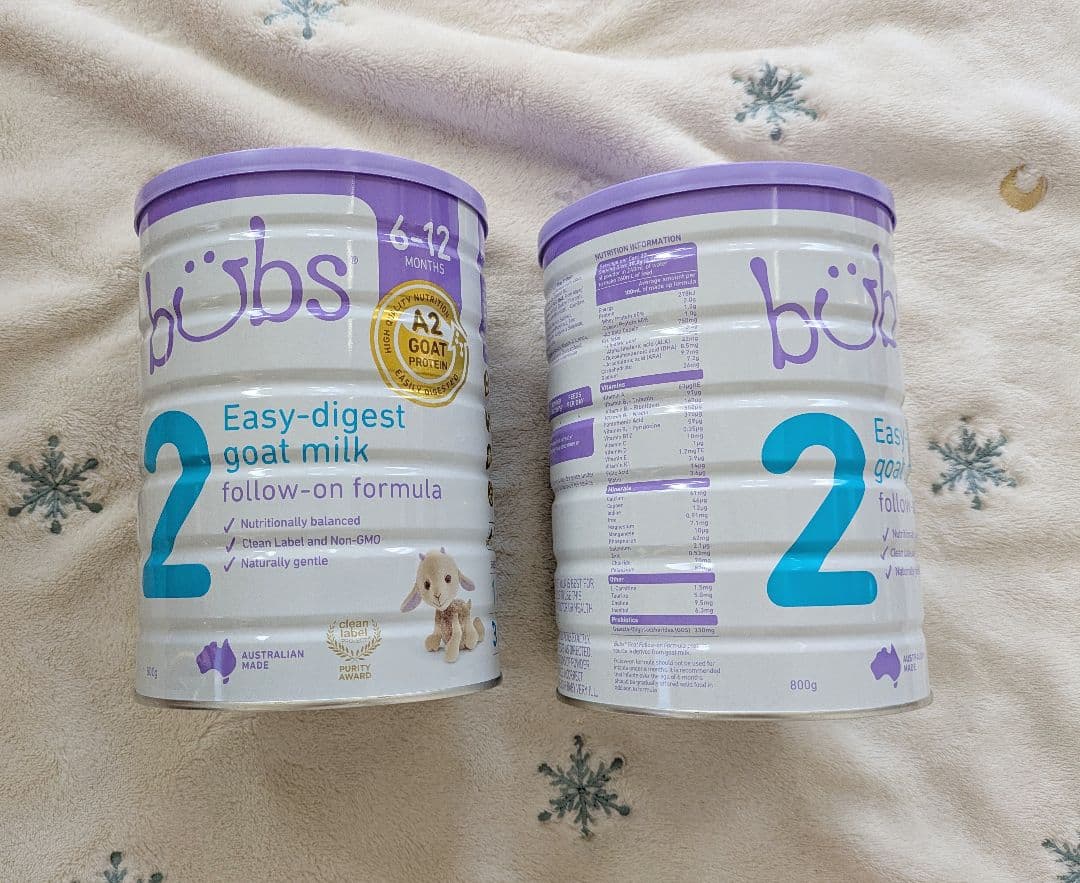 Bubs（バブズ）ヤギミルク ステップ2（6〜12カ月）大缶 800g