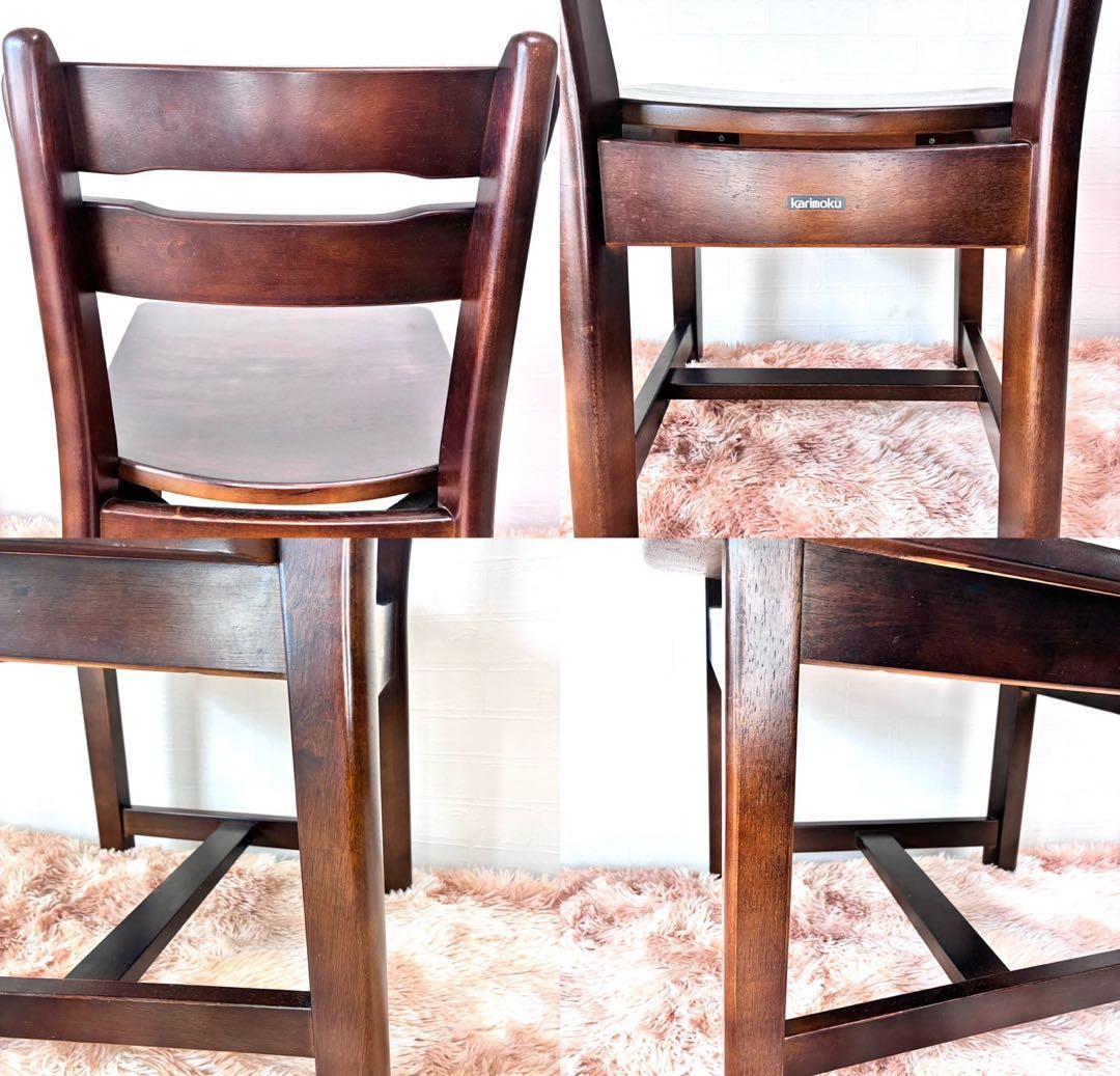 aimi311　2個セットカリモク ルスティック サイドダイニングチェア