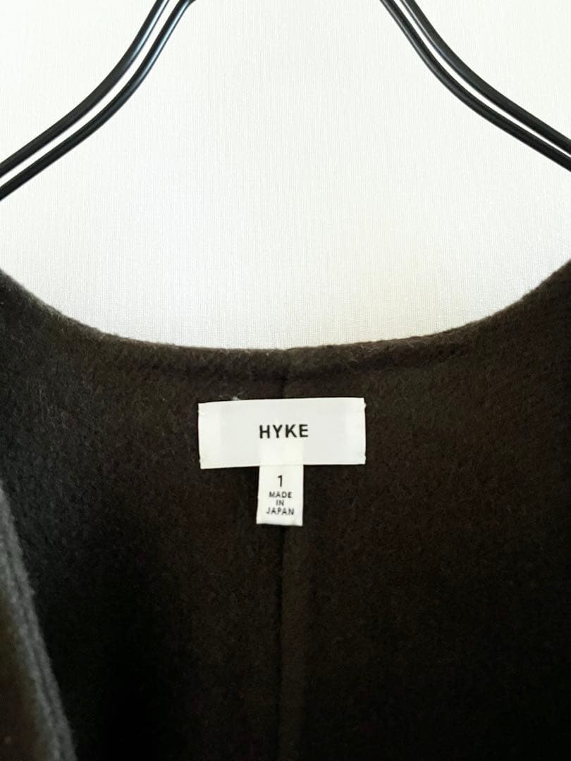 HYKEハイク メルトンウール ポンチョ/ケープコート マント