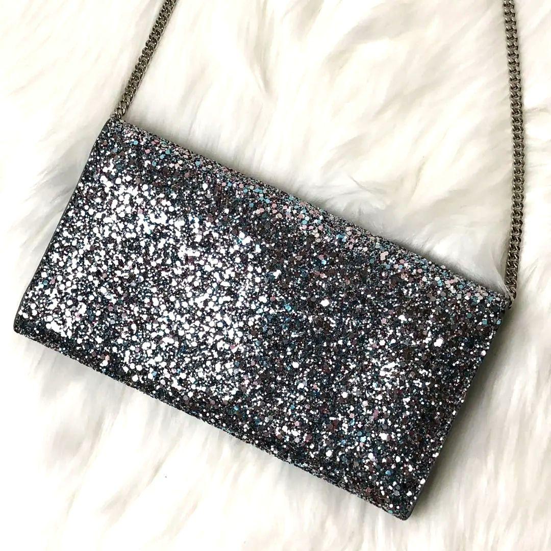 【Tu☆】ジミーチュウ チェーン ショルダー パーティバッグ グリッター