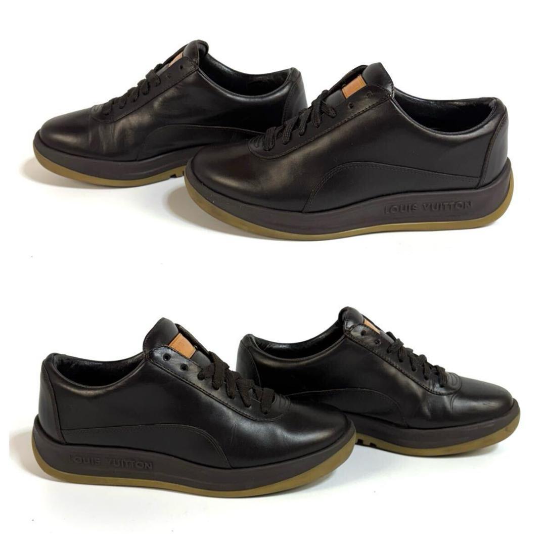 【美品】ルイ ヴィトン レザー スニーカー 35サイズ イタリア製 元袋付き