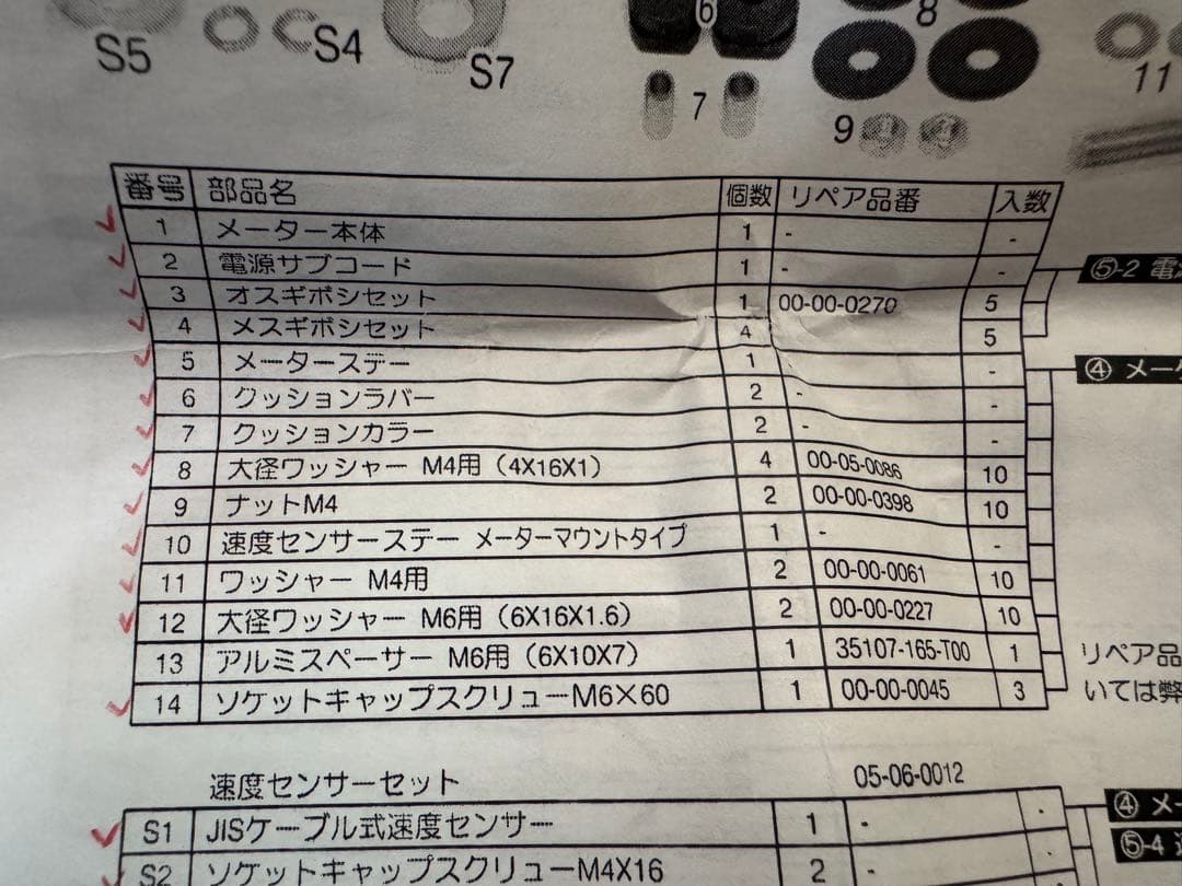タケガワ　スモールDN　タコメーター　スピードメーター　φ48