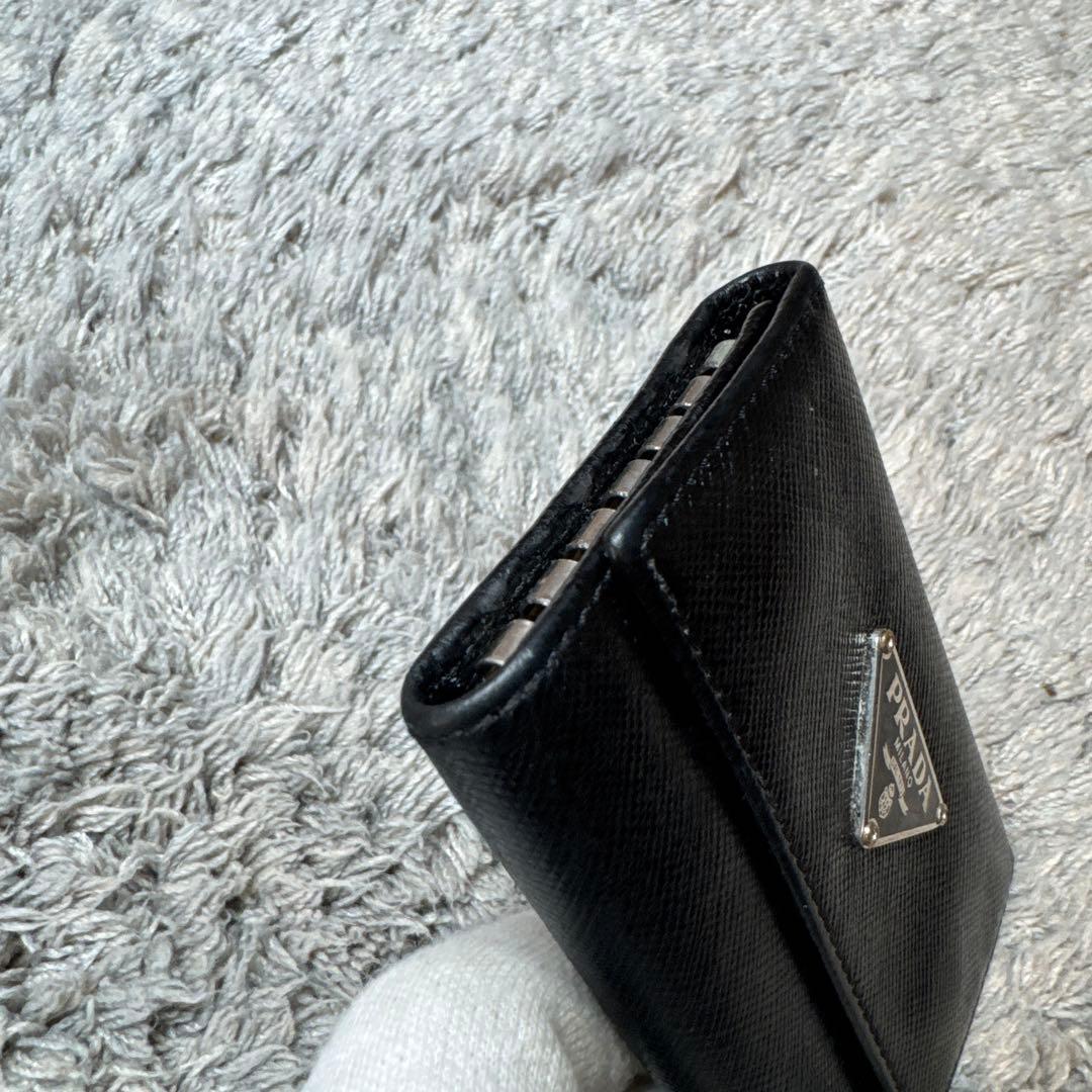 PRADA プラダ キーケース サフィアーノ ブラック ユニセックス