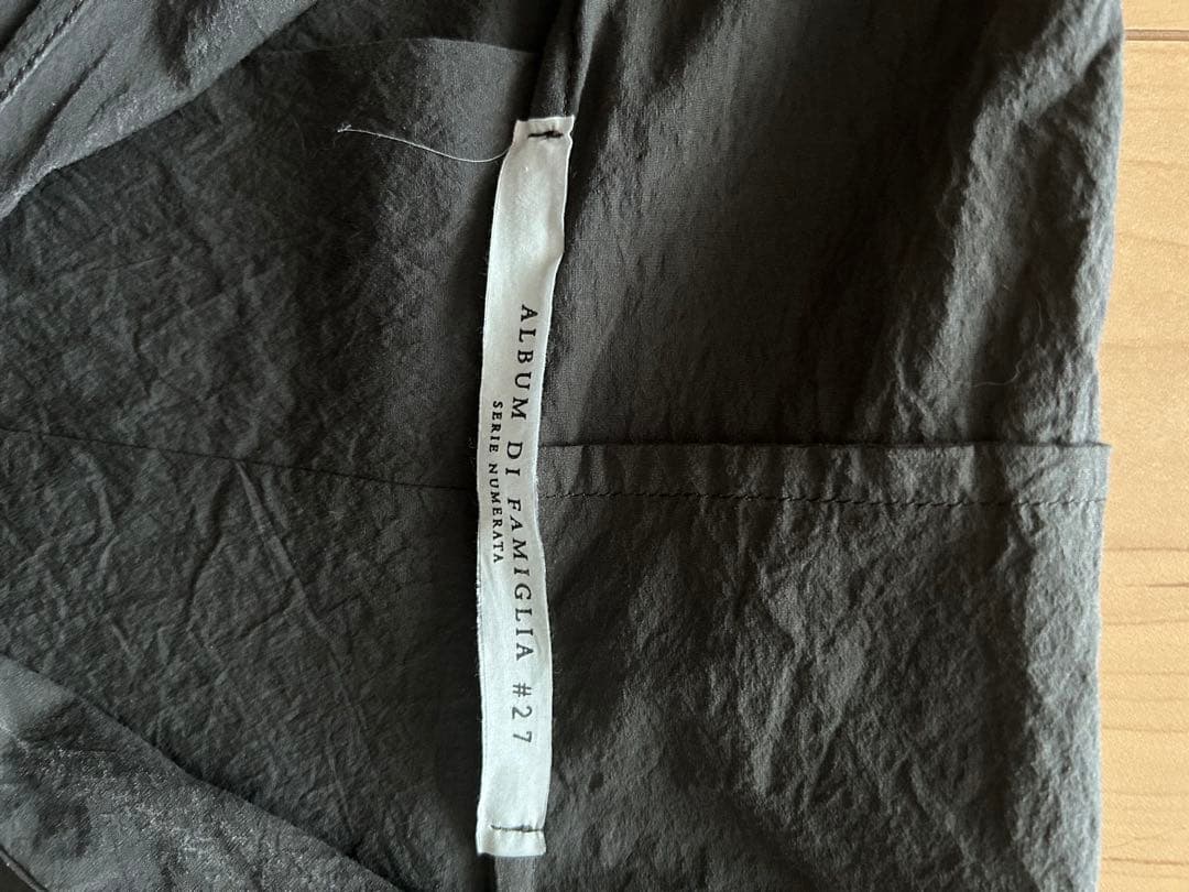 ALBUM DI FAMIGLITA グレー シャツワンピース