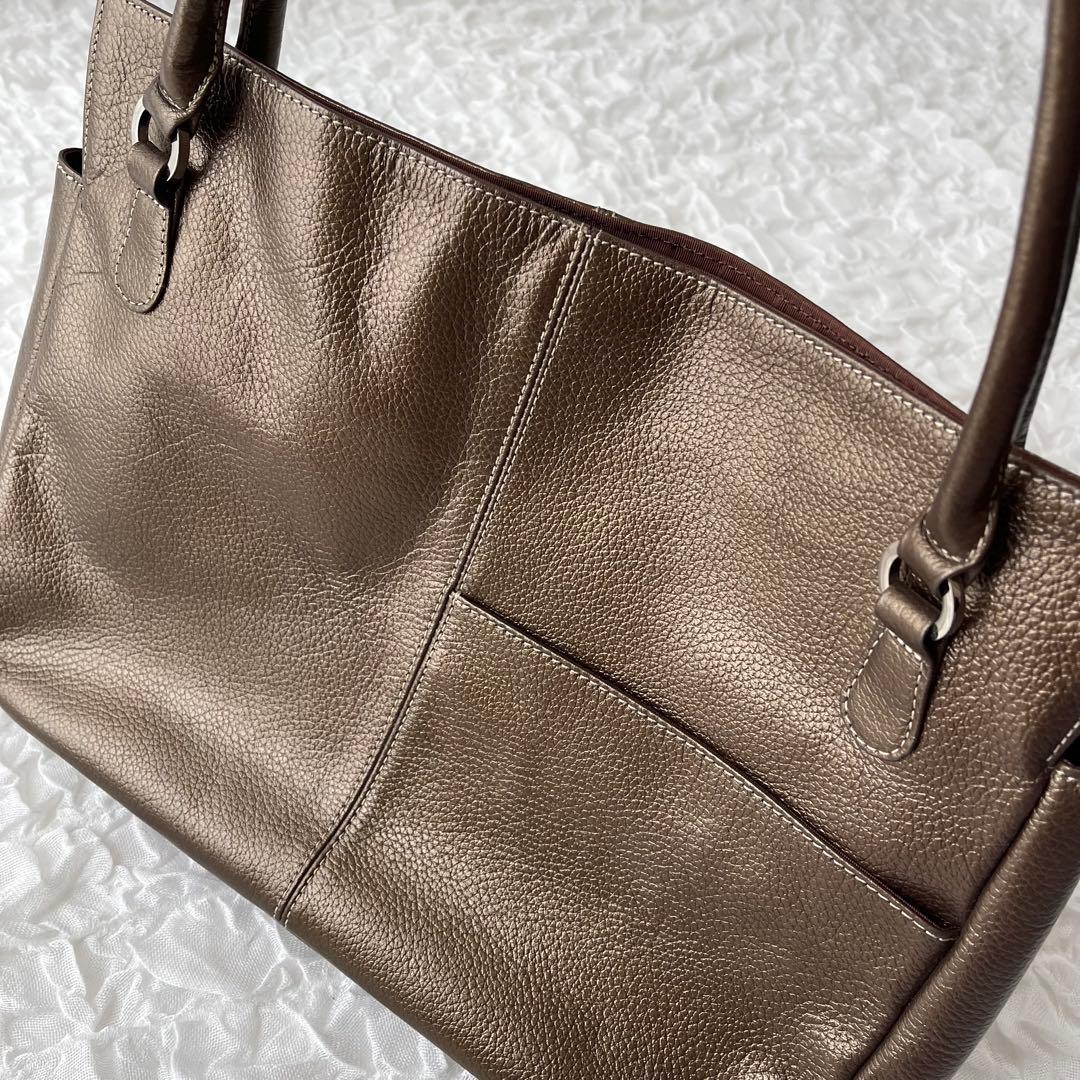 HAMANO ハマノ 濱野皮革工藝 本革 レザートートバッグ ブロンズ