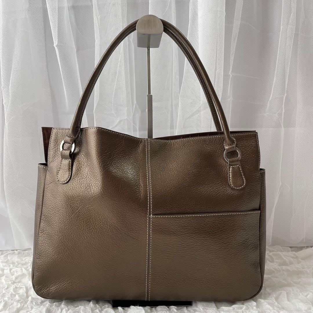 HAMANO ハマノ 濱野皮革工藝 本革 レザートートバッグ ブロンズ