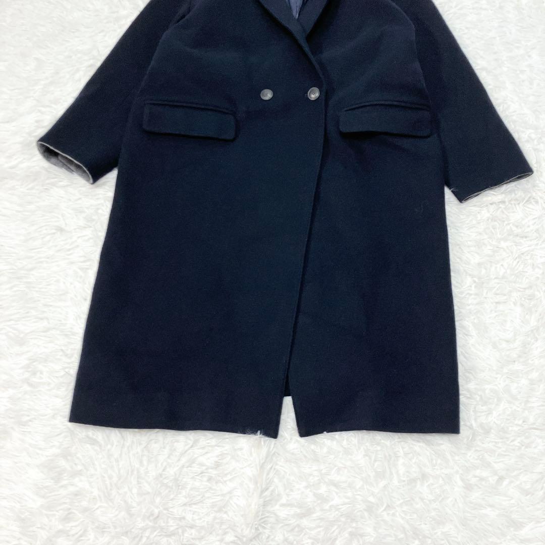 美品✨北欧、暮らしの道具店　3WAYアレンジ襟のかろやかチェスターコート