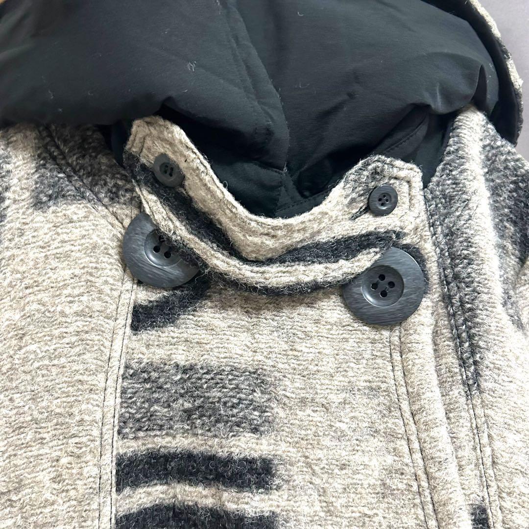 エイココンドウ 総柄 ビッグカラーコート 幾何学柄 ゆったり 42《a958