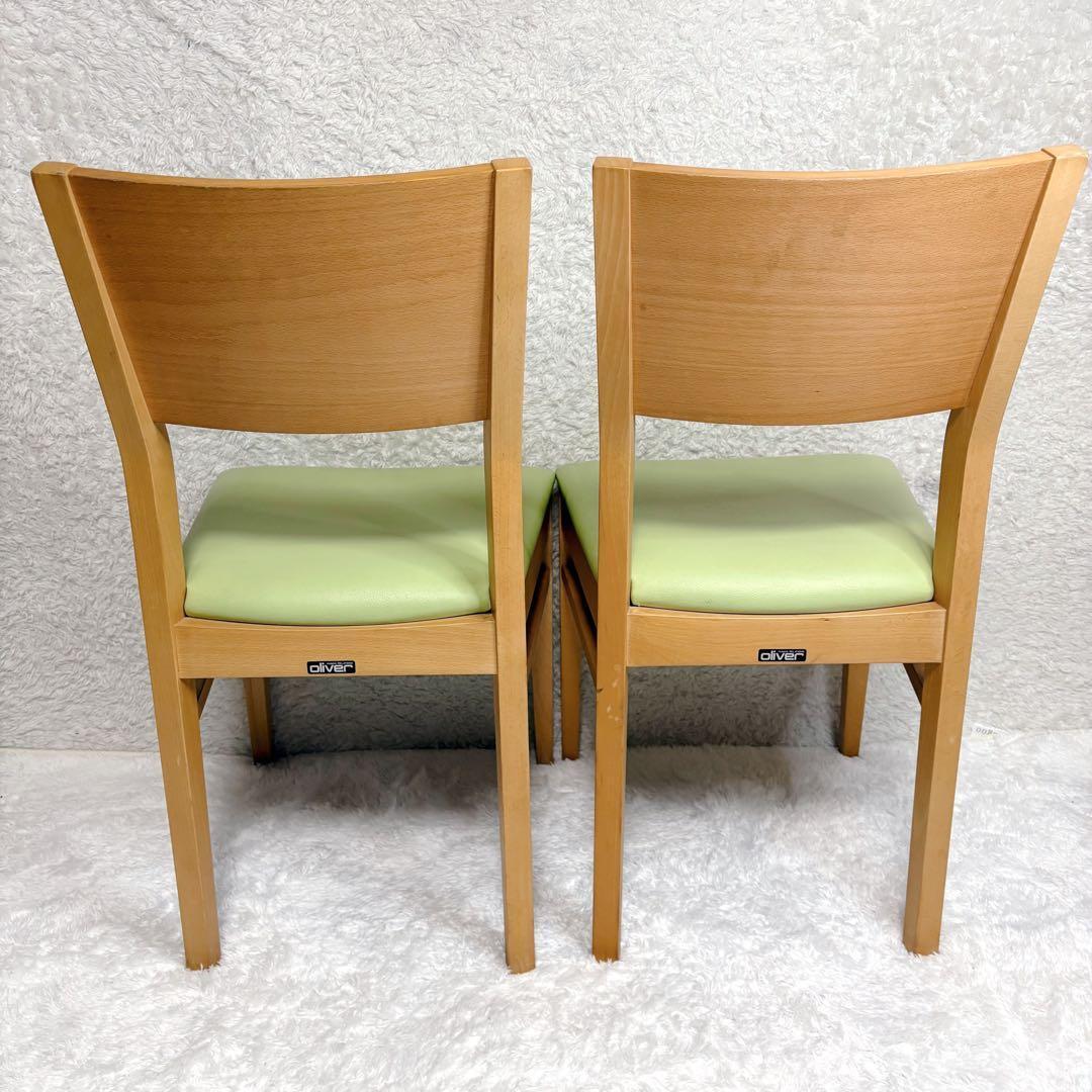 oliver オリバー ダイニングチェア 2脚セット 木製 北欧風 椅子