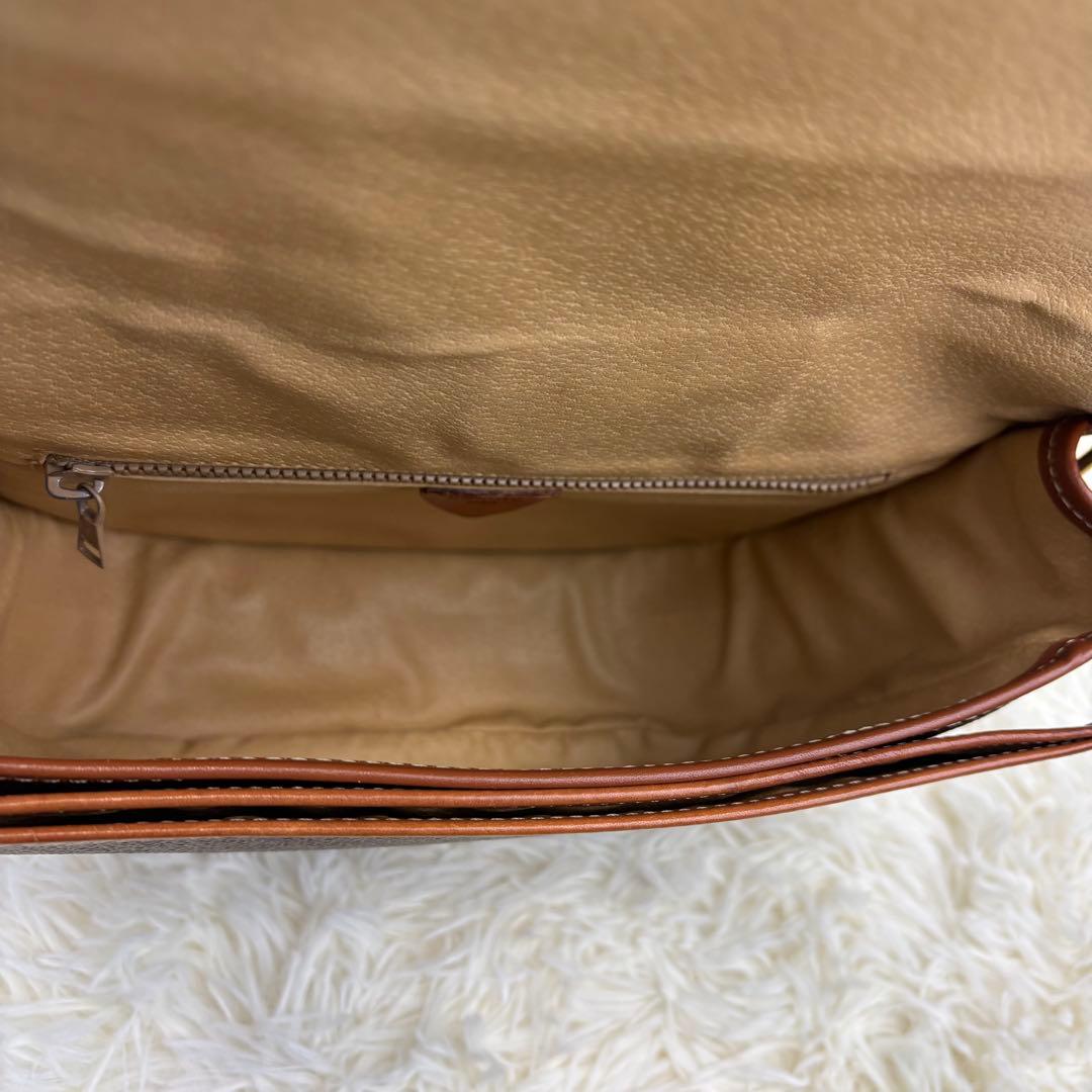 セリーヌ マカダム柄　 PVC×レザー 斜め掛け　ヴィンテージ　ショルダーバッグ